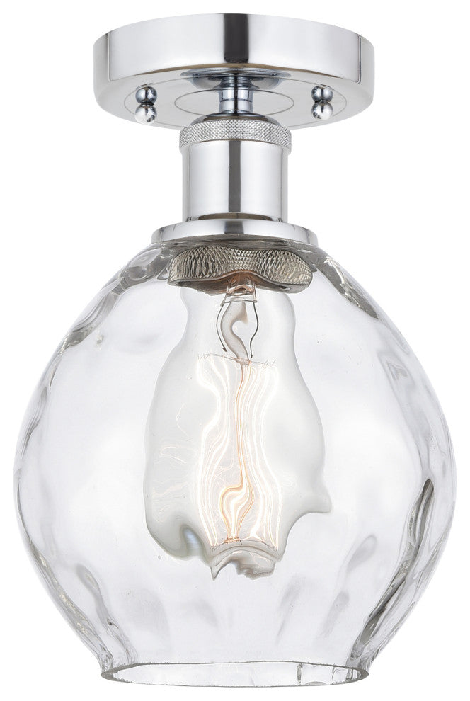 Innovations 616-1F-PC-G362 Waverly 1 Light Semi-Flush Mount, Polished Chrome