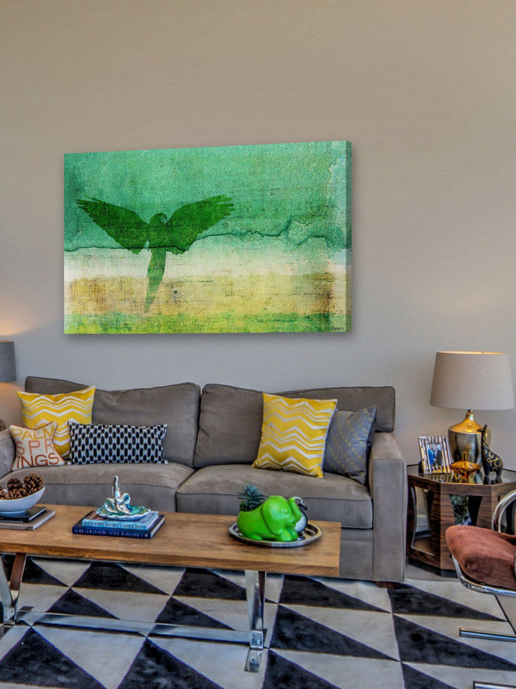 "Open Wings" Painting Print on Wrapped Canvas, 60"x40"