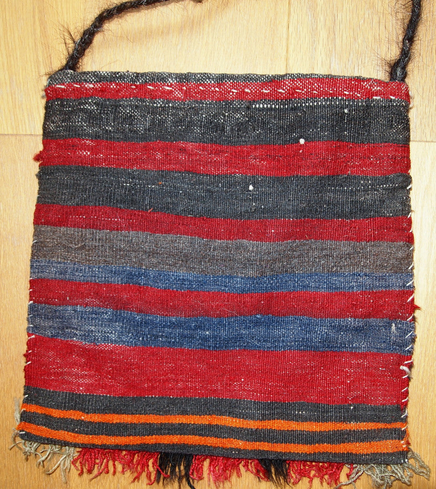 Handmade vintage Turkish Anatolian bag 1.1' x 1.1' ( 34cm x 34cm ) 1970