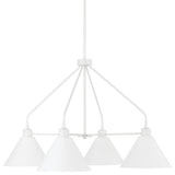 Capital Lighting 451341 Alden 4 Light 33"W Chandelier - Matte White