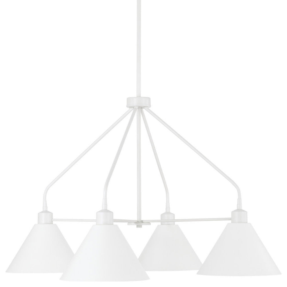 Capital Lighting 451341 Alden 4 Light 33"W Chandelier - Matte White
