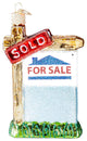 Old World Christmas Realty Sign Glass Blown Ornament