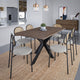 LeisureMod Euston Dining Chair with Wicker Back & Velvet Seat Set of 2, Gray