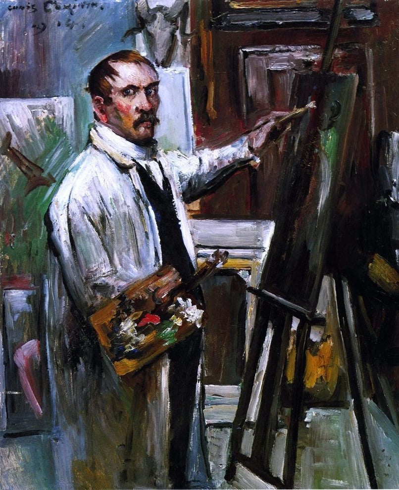 Lovis Corinth Self Portrait in the Studio, Gallery Wrapped Canvas, 20"x25"