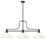 Zlite 725-3MB-AMO14 3-Light Billiard, Matte Opal