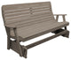 Pressure Treated Pine Highback Glider, Gray Stain, 5 Foot