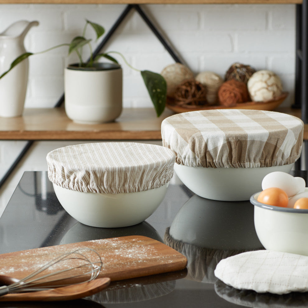 DII Asst Stone Farmhouse Woven Dish Cover (Set of 3)