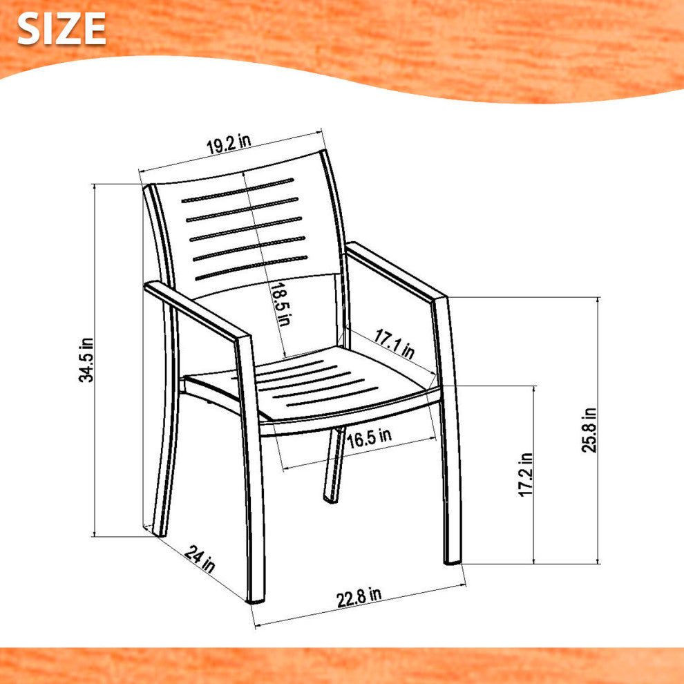 Atlantic Noordam 4-Piece Patio Armchairs | High Quality Wicker