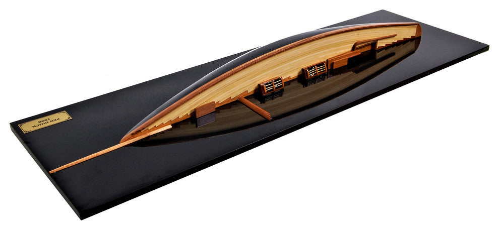 Pen Duick Half-Hull Scaled Model Boat Yacht Handmade