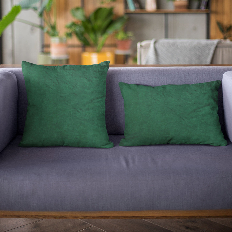 Emerald Lux Velvet Shiny Velvet Luxury Throw Pillow, Double sided 20"x30" Queen
