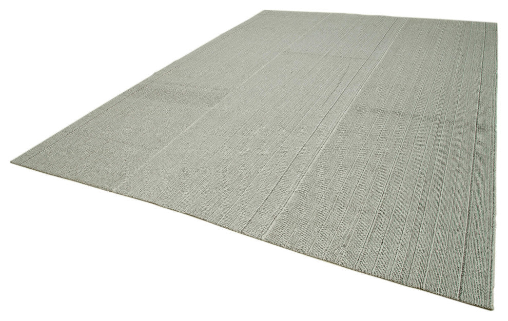 Rug N Carpet - Handmade Turkish 10' 1'' x 13' 7'' Modern Design Wool Kilim Rug