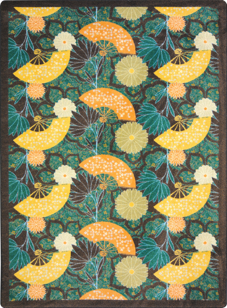 Kaleidoscope Rug, Pacific Rim, Teal, 5'4"x7'8"