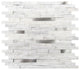 - White Fusion 12x12 Interlocking Mosaic