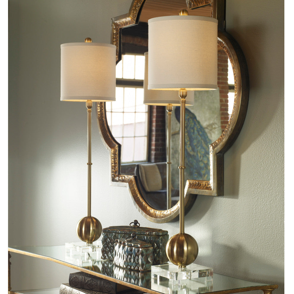 Uttermost Laton Buffet Lamp, Brushed Brass