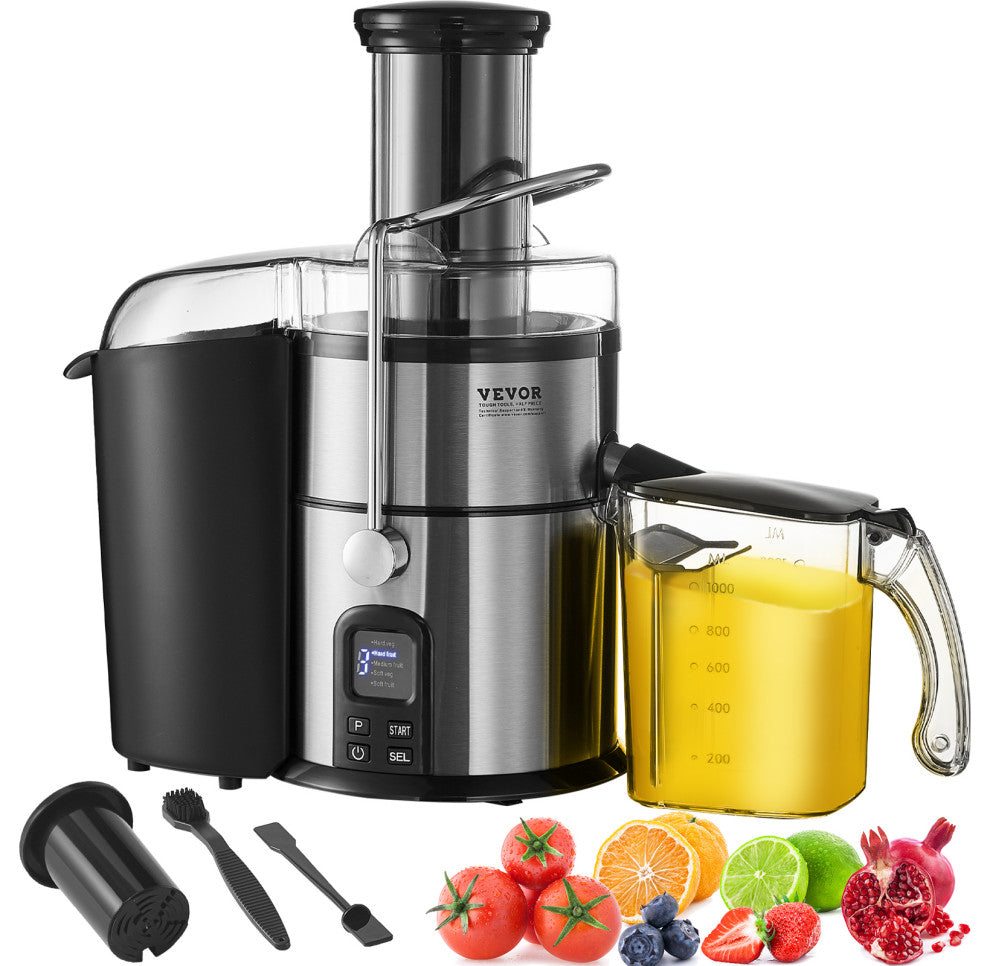 VEVOR Centrifugal Juicer Machine Fruits Vegetables Juice Extractor 850W 5 Speeds