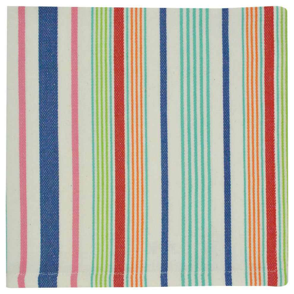 Basic Primary Saturated Stripe Napkin, Set of 6