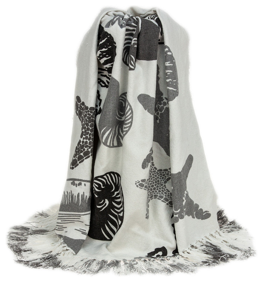 Malibu Tropical Multicolored Handloomed 52"x67" Cotton Throw