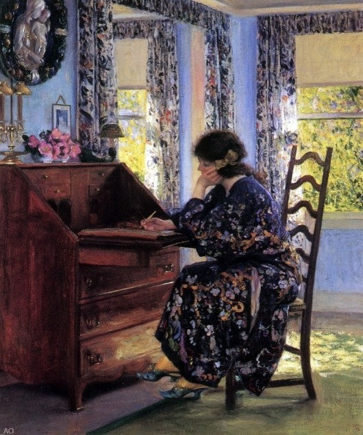 Guy Orlando Rose The Difficult Reply, 20"x25" Gallery Wrapped Canvas Print