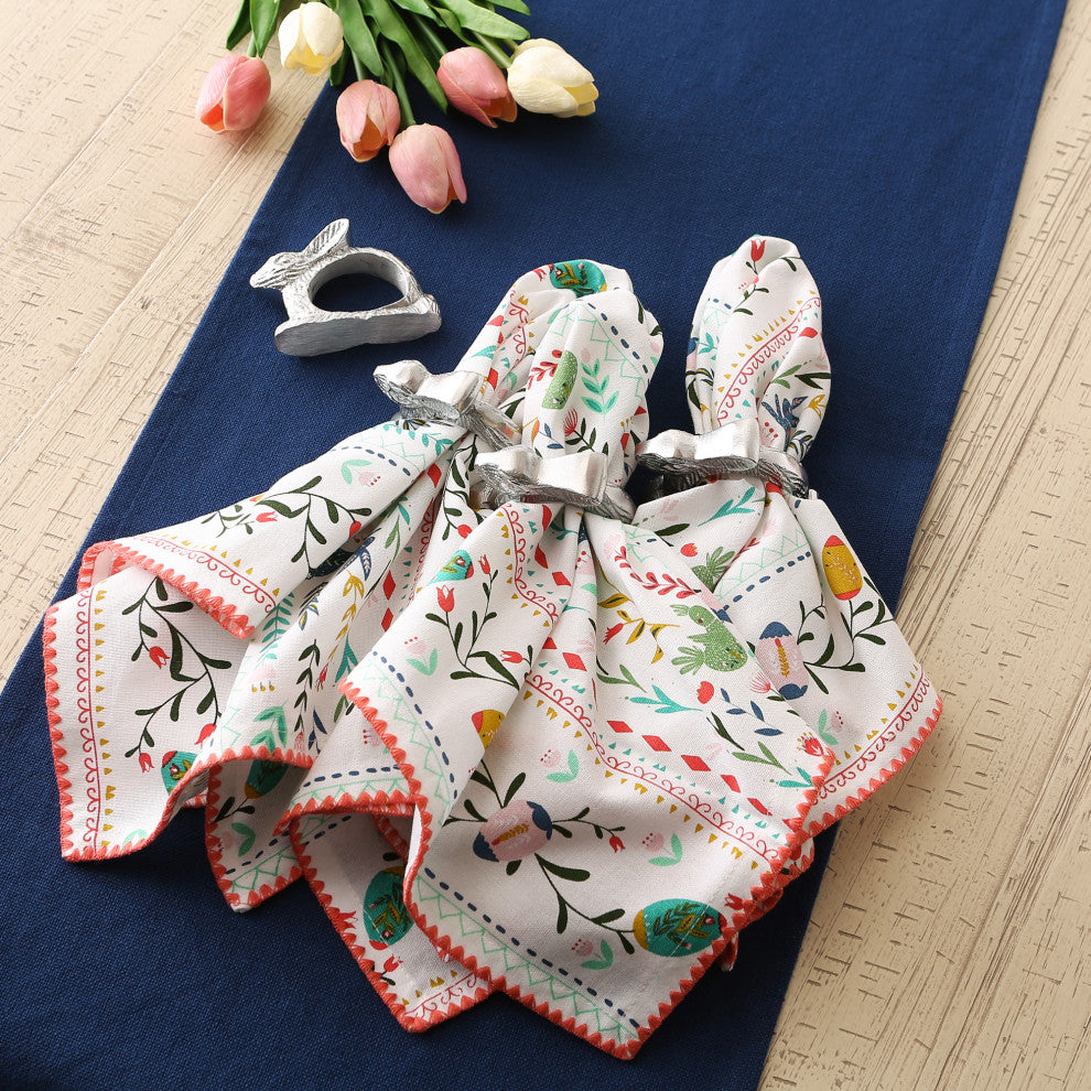 Silver Rabbit Napkin Ring (Set of 4)
