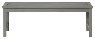 Acacia Wood Patio Dining Bench - Grey Wash