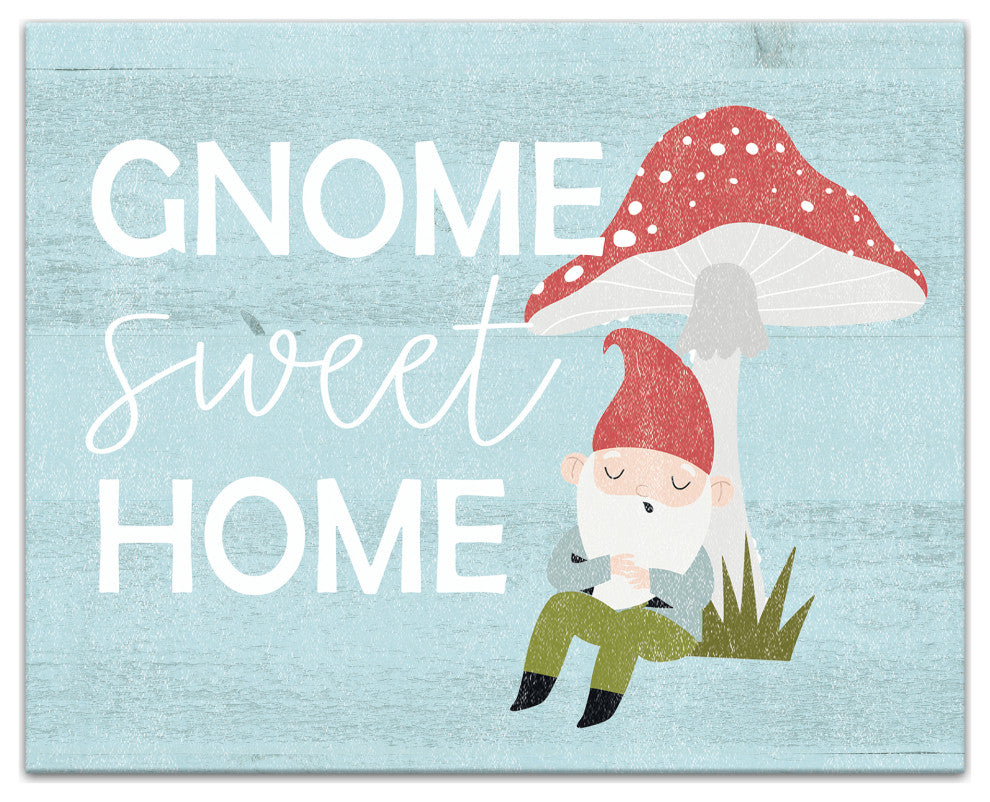 Gnome Sweet Home 4 16x20 Canvas Wall Art