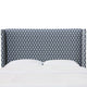 California King Wingback Headboard, Elliot Floral Lg Navy