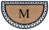 A1HC Half Round 30"x48" Double Door Monogrammed Doormat, M