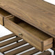 Newcastle Wood and Metal Console Table, Criss-Cross