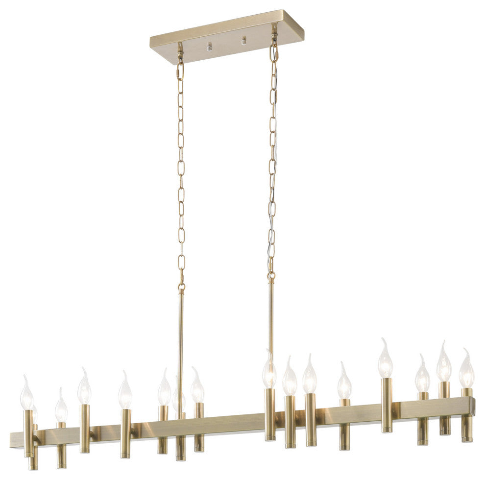 .-     Collette 16-Lt Linear Pendant - Brushed Brass