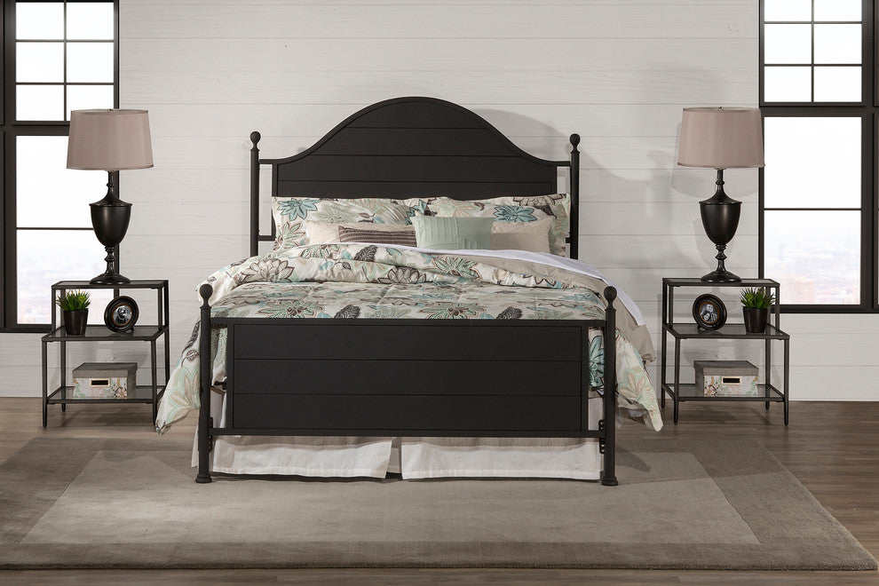 Cumberland Bed, Metal Bed Rail Included, Black, Queen