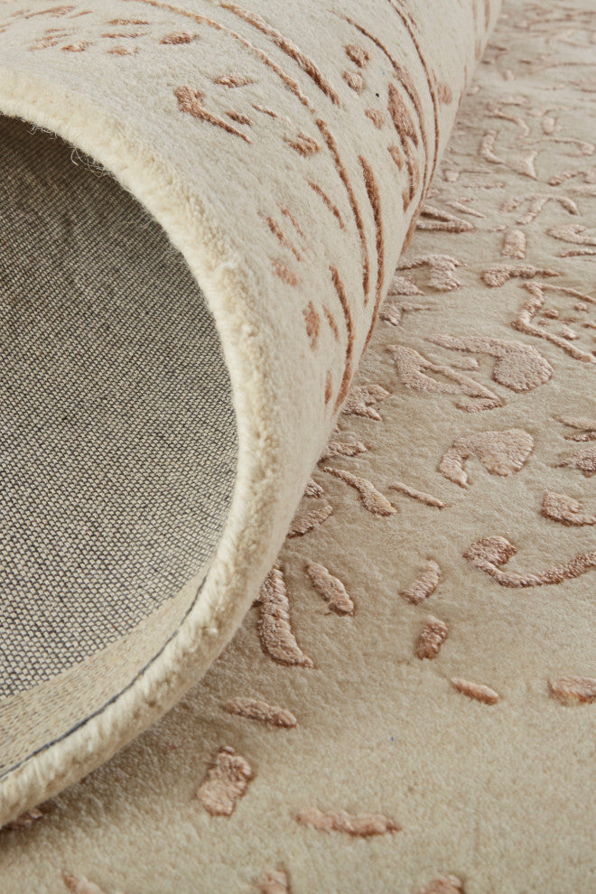 Weave & Wander Khalo Wool Rug, Ivory/Blush, 2' X 3'