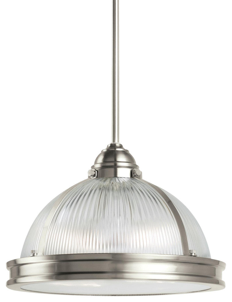 Pratt Street 2-Light Pendant, Brushed Nickel