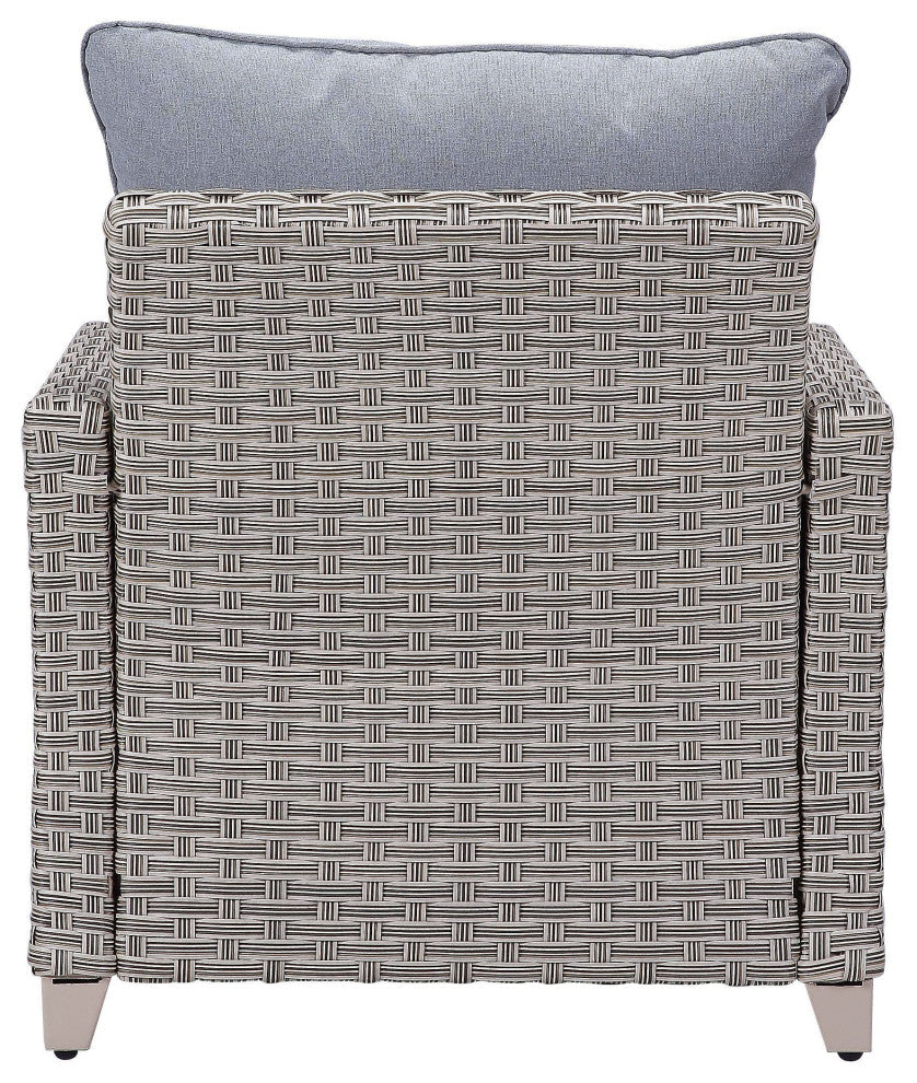 ACME Greeley 4PC Pack Patio Sofa Set in Gray Fabric & Gray Finish
