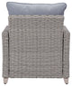 ACME Greeley 4PC Pack Patio Sofa Set in Gray Fabric & Gray Finish