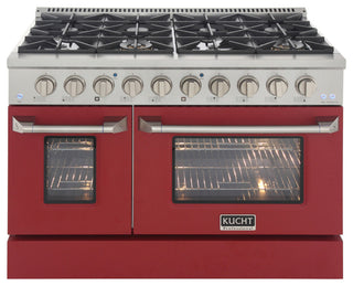 KUCHT Professional 48" 6.7 cu. ft. Range, Red, Natural Gas