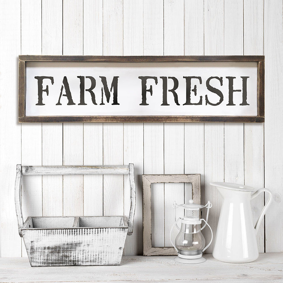 Farm Fresh Sign Stencil, DIY Vintage Decor, Large