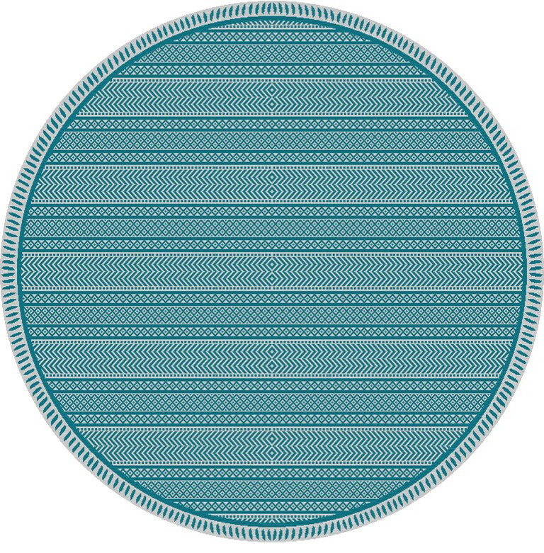 KAS Provo 5755 Teal Horizon Area Rug, 7'10" Round
