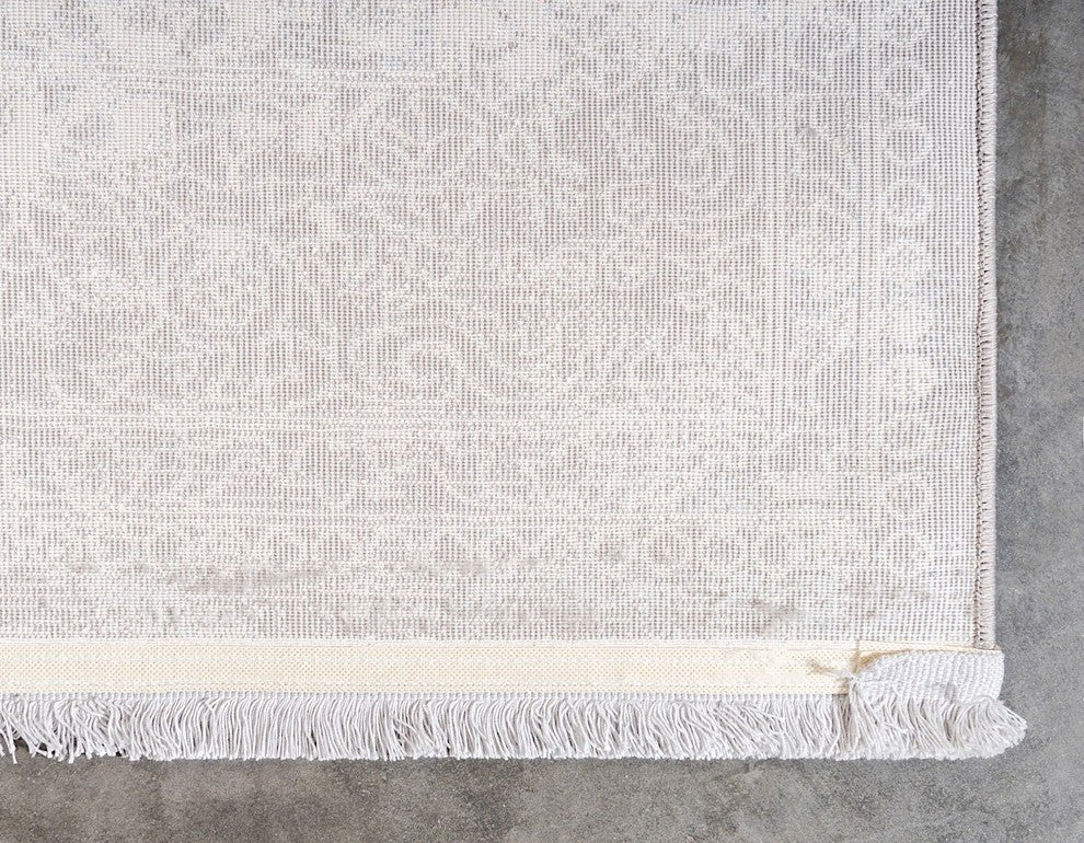 Contemporary Classique 4' Square Sand and Sky Area Rug