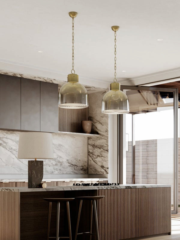 1-Light Pendant, Patina Brass