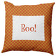 Halloween Boo Checks Accent Pillow, Rust, 18"x18"