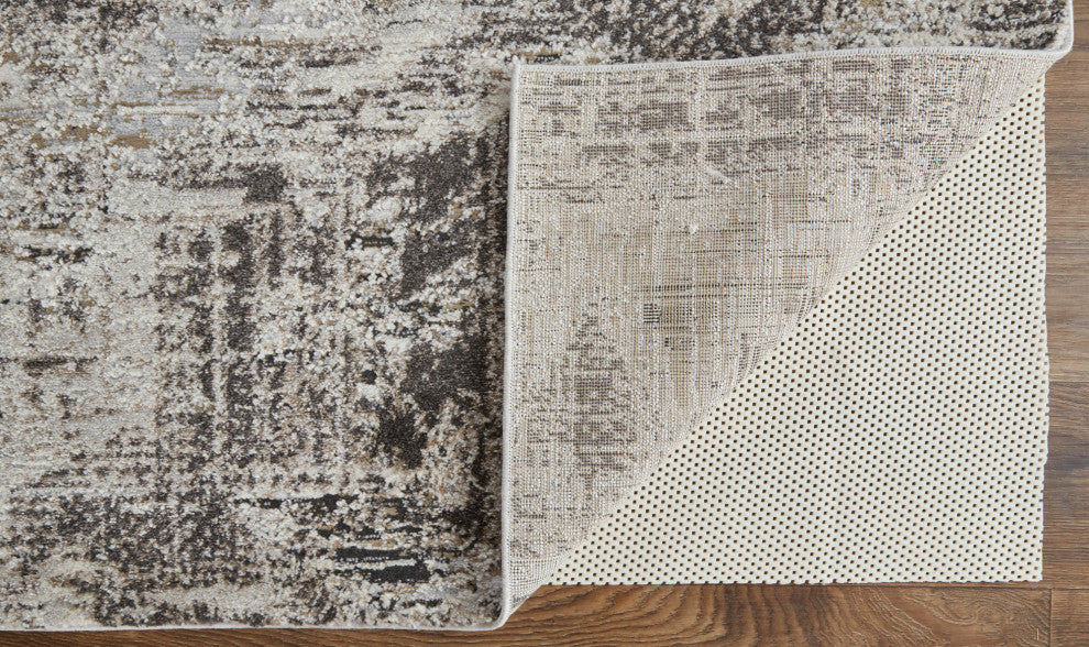 Weave & Wander Kayden Rug, Ivory/Charcoal, 6'-7" X 9'-6"