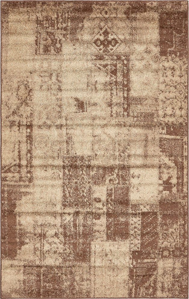 Unique Loom Brown Autumn Plymouth 5' 0 x 8' 0 Area Rug