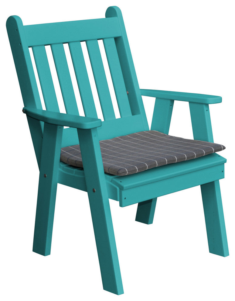 Poly Traditional English Chair, Aruba Blue