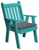 Poly Traditional English Chair, Aruba Blue