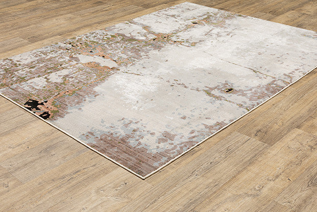 Oriental Weavers Caravan Gray and Pink 9'10"x12'10" Indoor Rug