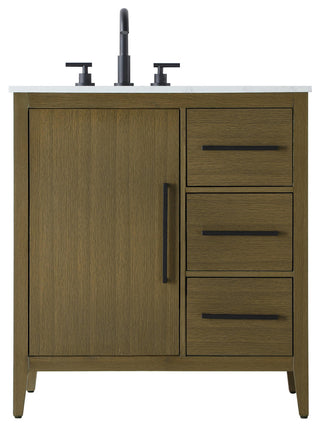 Home Living 32" Single Bathroom Vanity, Chestnut Brown