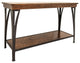 The District 50" Wide Sofa Back Table, Copper