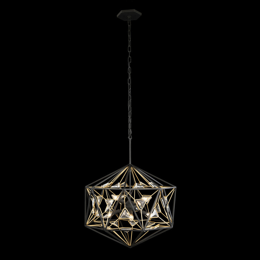 Marcia 8-Lt Orb Pendant - MB/FG