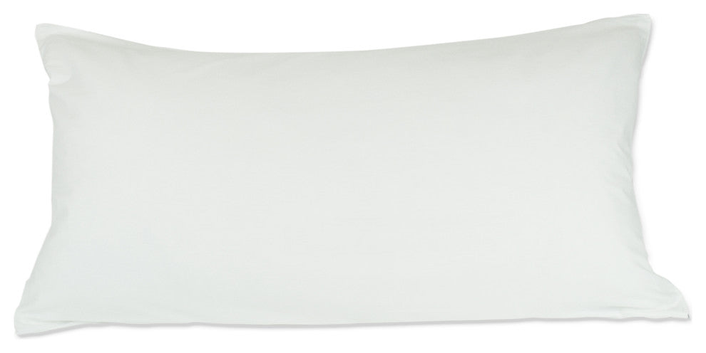 Plain Pillow Protectors, Zipper, Queen, White, Set of 2