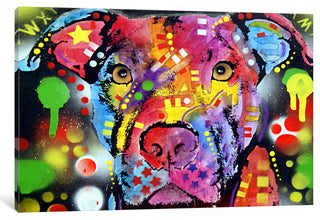 "The Brooklyn Pit Bull" by Dean Russo, 40x26x1.5"